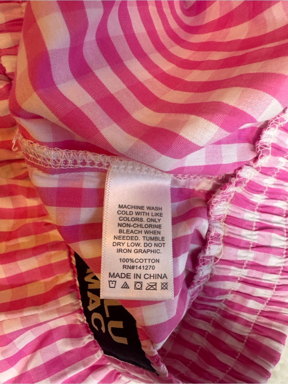 NWT Lulu Mac Gingham Boxer Shorts - Picture 3 of 3